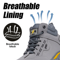 Chaussures de sécurité à embout d'acier anti-écrasement anti-perforation isolées 6KV en microfibre respirante avec semelle en PU pour le travail industriel et en usine