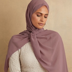 Pañuelo de Cabeza de Chifón Perlado de Poliéster Disponible en 86 Colores, Velo para Mujer, Bufanda de Verano, Venta al Por Mayor - Product Image 3