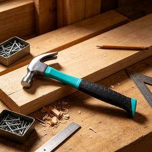Marteau à griffes fiable de 500g, traité selon plusieurs procédures, avec un manche en fibre de verre haute résistance et une poignée ergonomique caoutchoutée - Product Image 1