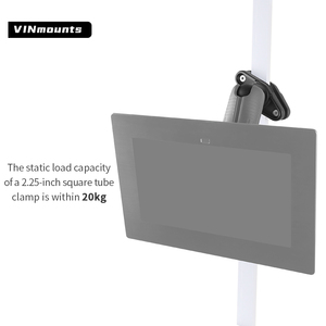 VINmounts ตัวหนีบลูกบอลอะลูมิเนียมอัลลอยด์เกรดสำหรับงานหนัก ขนาด 2.25 นิ้ว สำหรับเสาสี่เหลี่ยมขนาด 4 นิ้ว ตัวยึดรถยก สีดำ VIN-CD-CCB02-2.25 - Product Image 3