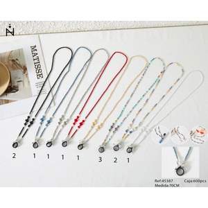 Collier de perles 70 cm, chaîne trèfle à quatre feuilles pour lunettes, bijoux de mode - Product Image 1