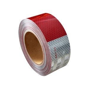 Cinta reflectante roja y blanca impermeable para exteriores 3 M 983D, cinta reflectante de advertencia de seguridad adhesiva fuerte para exteriores, cinta reflectora - Product Image 1