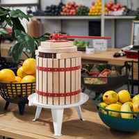 Presse-agrumes manuel XH pratique 6L, presse-fruits en bois multicolore à spirale, facile à utiliser, pour usage commercial, traitement des fruits, vin de fruits