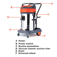 JN301-Aspirateur puissant, aspirateur sec/humide de 18kPa avec 2 moteurs, 2000W