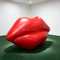 Jouet gonflable personnalisé Wanjun en forme de bouche sexy, lèvres rouges en PVC gonflables à vendre