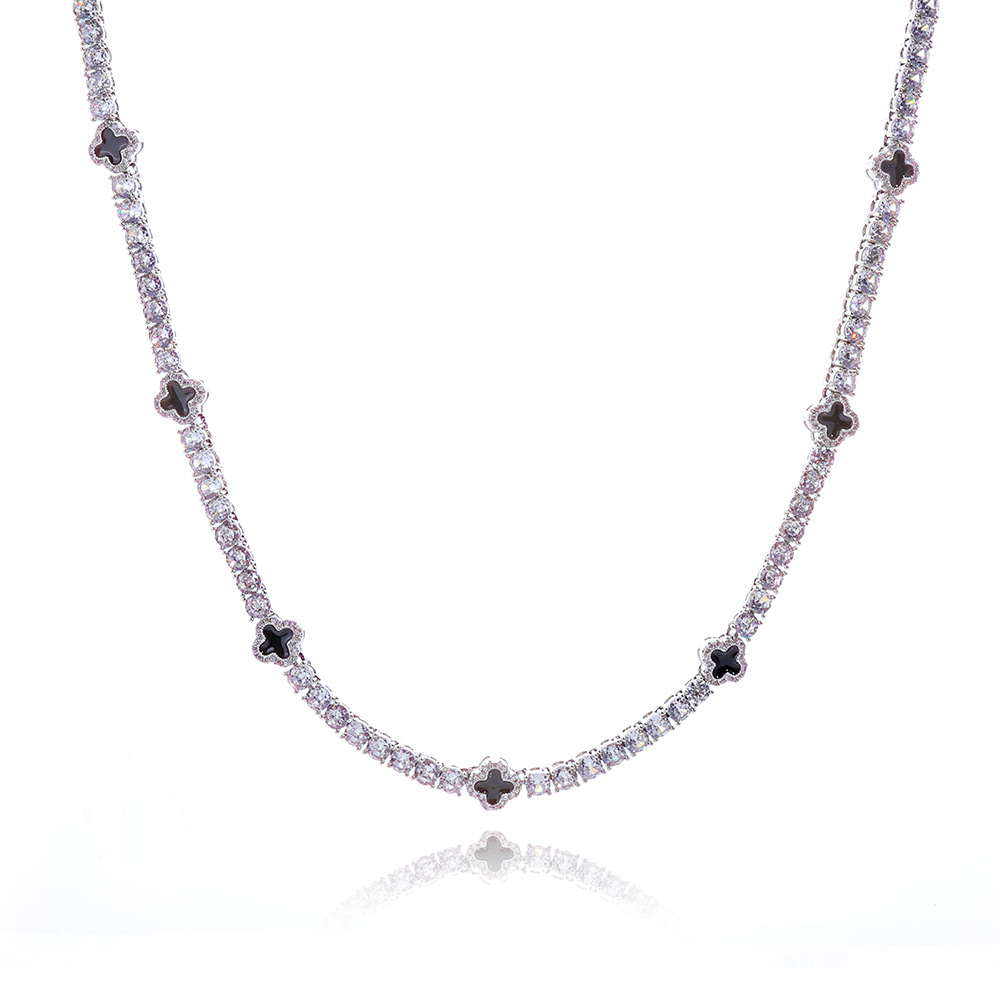 Silver + black drip (4 mm wide)