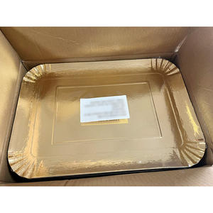 <span class=keywords><strong>Assiette</strong></span> en papier de <span class=keywords><strong>carton</strong></span> Plat en papier jetable écologique en gros Plateau <span class=keywords><strong>doré</strong></span> Assiettes en papier sulfurisé Tailles personnalisées - Product Image 1