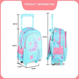 Moda dibujos animados <span class=keywords><strong>sirena</strong></span> venta al por mayor <span class=keywords><strong>mochila</strong></span> con <span class=keywords><strong>ruedas</strong></span> estudiante niños Tolley <span class=keywords><strong>mochila</strong></span> escolar - Product Image 4