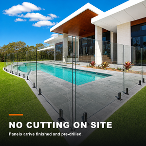 Clear View Glass <b>Fence</b> Systems Commercial Landscape Boundaries for Hotels Resorts Office Parks and Retail Centers - Product Image 4