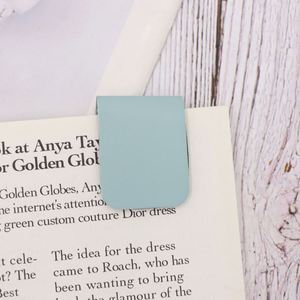 Wholesale PU Leather Concise Magnetic <b>Bookmark</b> for Textbooks Fashion Notebook Clip Magnet Durable <b>Bookmark</b> Gift for Read Lovers - Product Image 1