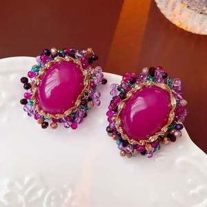 Pendientes de Fiesta con Cristales de Estrás Coloridos Vintage, Corte Princesa, Geométricos, Chapados en Oro, Joyería Cristiana para Niñas y Mujeres - Product Image 3