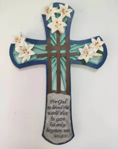 Unique Manufactures Resin My First Communion Religious with Biblical Discourse Decorative Wall Cross