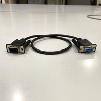 Cable DB9 Recto Negro con Revestimiento de PVC y Conectores Dorados MACHO-MACHO para Monitor, Longitud Personalizable