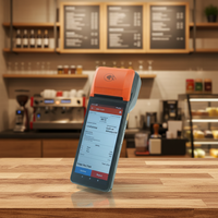 Terminal de point de vente mobile Android 14 avec imprimante, terminal de point de vente portable NFC Bluetooth 6 pouces pour la vente au détail, la livraison et la restauration