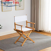 Chaise de réalisateur élégante, pliable, légère, durable, à cadre en bois, confortable, pour une assise relaxante, studios, événements en plein air, cinéma