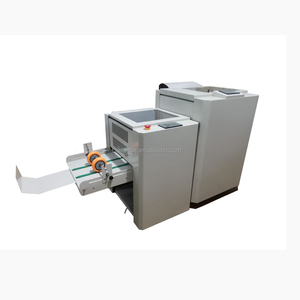 Piegatrice automatica per libri e cucitrice per fili macchina per rilegatura per opuscoli a punto sella con rifinitore - Product Image 1