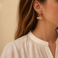 Boucles d'oreilles pendantes en acier inoxydable 304 avec perles de coquillage et zirconiums cubiques, bijoux pour femmes