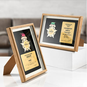 Personalizado 3D madera MDF boda imagen Premio vitrina marco de fotos para la pintura de caligrafía lienzo al óleo marco de la caja de sombra - Product Image 5