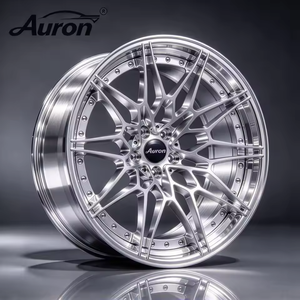 Rueda de Aleación de Aluminio Auron Multi Spoke con Acabado Cepillado, de 2 Piezas, para Modificación de Automóviles de Pasajeros, Ruedas Doradas Forjadas - Product Image 1