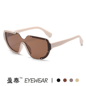 Eyewear Oversized <b>Frame</b> Sunglasses UV400 PC Unisex Fashion Sunshades - Product Image 1