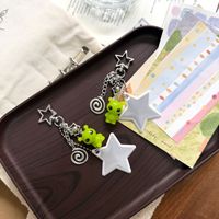 Pendentif étoile alien mignon et cool AM, style Ins, breloque de sac transfrontalière