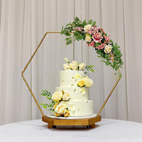 Support de décoration de gâteau de luxe en fer doré de haute qualité, écologique et durable, sans flamme, pour table de mariage, arche de ballons et ornements floraux