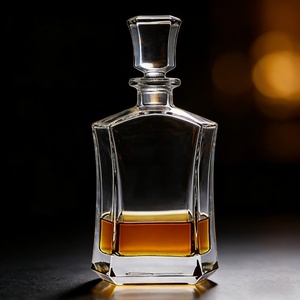 ขวดเหล้าคริสตัลไร้สารตะกั่<span class=keywords><strong>ว</strong></span>พร้อมจุกปิด ขวดใสสำหรับเหล้าหรือสุรา ขวดแก้<span class=keywords><strong>ว</strong></span>ดีไซน์หรูหรา ขายส่ง มีบริการสั่งทำพิเศษ - Product Image 1