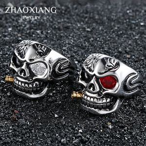 Bague Crâne en Acier Inoxydable pour Hommes, Bijoux Punk, Accessoires de Doigt, Style Hip Hop, Cadeaux Tendance - Product Image 6