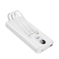 Batterie externe sans fil 10000 mAh à chargement ultra-rapide avec 2 câbles intégrés, sortie PD 22,5 W, entrée 18 W, portable – Meilleures ventes