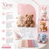 Vente directe d'usine de jouets en peluche, figurines personnalisables OEM, lapin de Pâques en peluche doux en coton PP, cadeaux pour enfants.