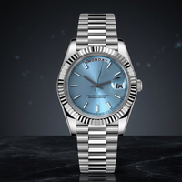 Reloj de Buceo Deportivo y Elegante con Correa de Acero Inoxidable de 20 mm, Resistente al Agua hasta 50 Bares, con Cristal de Zafiro, para Dropshipping