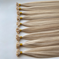 Extensions de cheveux en kératine pré-collées K-Tip 2026, cheveux humains Remy plats de qualité K