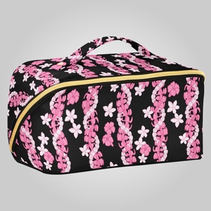 Productos de Tendencia 2024, Novedades, Bolsa Organizadora Personalizada con Diseño de Lei Rosa de Puakenikeni de Hawái, para Maquillaje, Artículos de Aseo y Cosméticos - Product Image 1