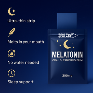 Película Oral de Melatonina de Grado Alimenticio, Suplemento Dietético con Vitaminas, OEM ODM, Apoya la Salud del Sueño, Tiras Orales - Product Image 2