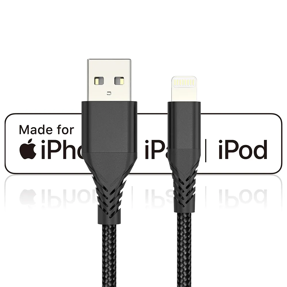 ULIFTUS MFi Certified Lightning USB Cable for iPhone Nylon Braided Fast Charging Data Cable for iPhone X Charger Cable