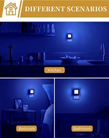 ZHILAI Mini Lampe de Nuit Moderne Bleue à Brancher avec Capteur de Lumière, LED Dimmable Crépuscule-Aube, AC 110V, Certifiée FCC pour Chambre de Bébé et Salle de Bain
