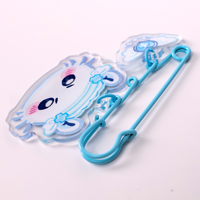 Breloques personnalisées en acrylique style épinglette de sécurité, broches de style dessin animé, pendentifs de sac, esthétique Y2K, portables, cadeaux de bienvenue en gros pour elle