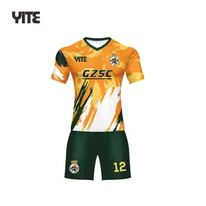 YITE Neueste Druck Benutzer definierte Logo Fußball Shirt Fußball Uniform Design Männer Fußball tragen Günstigste Fußball Trikot für Team