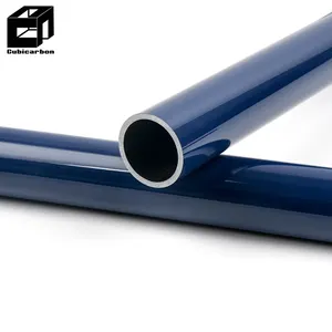 High strength FRP Tubes Reinforced Epoxy Resin Custom Dark blue Color Fiberglass Tubes Glass fiber Tube