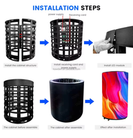 Produits personnalisés flexibles d'écran incurvé à 360 degrés Affichage à LED incurvé souple Module de panneau à LED créatif flexible Écran flexible