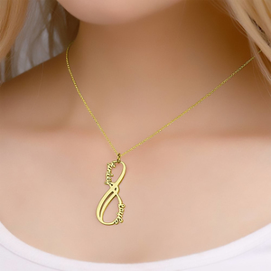 Inviare il tuo migliore amico, il migliore amico, di amicizia, di lunga durata amore e infinito incisione personalizzata nome della collana - Product Image 5