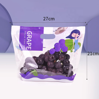 Custom Logo Gedrukt Transparant Food Grade Slider Ziplock Gelamineerd Fruit Druif Verpakking Zak