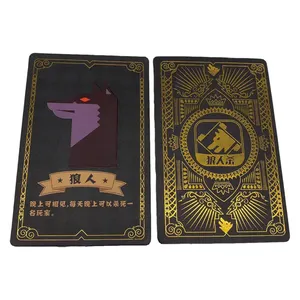 Adult Entertainment Paper Game Cards Custom Printing Gold Foil Party Game Cards Embossed Playing Cards