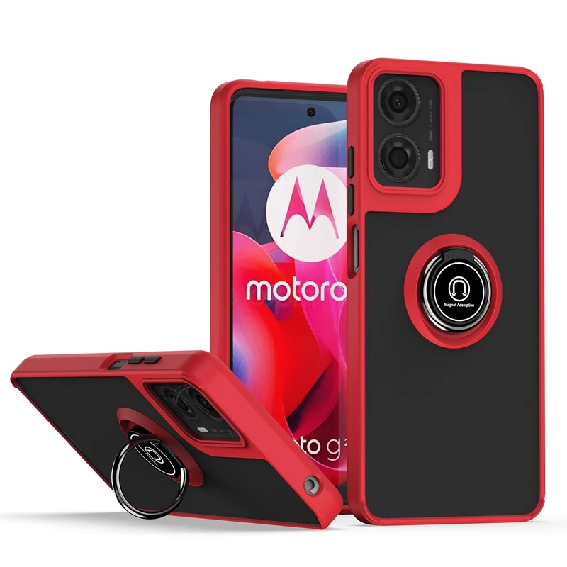 Custodia Per Vivo V50 Con Anello Magnetico 360° E Supporto Auto - Rosso