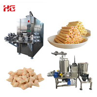 Ligne de production de gaufrettes automatiques HG avec mélangeur de pâte, capacité de 100 kg/h, 380 V, équipement de production de snacks