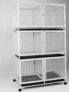 Jaula para Perros y Gatos de Acero Tubular Cuadrado de 2-3 Pisos y 6 Puertas, Jaula para Animales, Parque de Juegos - Product Image 3