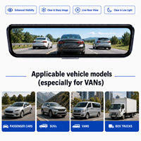 Caméra de recul avec écran tactile 9,66 pouces, CarPlay, Android Auto, double enregistrement 1080P, WiFi, GPS pour voiture et camion