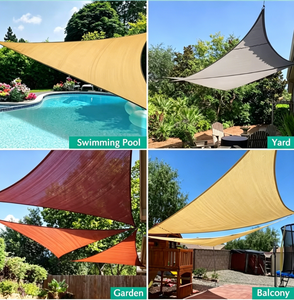 Voile <span class=keywords><strong>d</strong></span>'<span class=keywords><strong>ombrage</strong></span> triangulaire robuste pour cour 20' x 20' x 20' en polyester HDPE tissé 180 GSM, protection UV UPF50, toile <span class=keywords><strong>d</strong></span>'<span class=keywords><strong>ombrage</strong></span>, <span class=keywords><strong>filet</strong></span> <span class=keywords><strong>d</strong></span>'<span class=keywords><strong>ombrage</strong></span> - Product Image 5