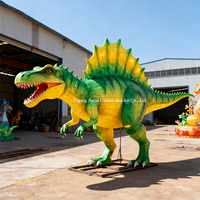 Lanternes LED de dinosaures Spinosaurus du festival de Zigong, lanternes géantes en soie de dinosaures pour les parcs à thème, les expositions préhistoriques