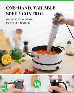 Mixeur Plongeant Manuel 1100W 5-en-1 avec Cordon pour Cuisine, Contrôle de Vitesse par Gâchette, <span class=keywords><strong>Fouet</strong></span> et Mousseur à Lait - Product Image 5